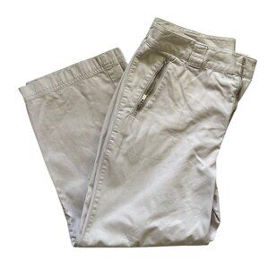 Kate Hill Women's Pants Tan 100% cotton mid rise capri pants Size 8